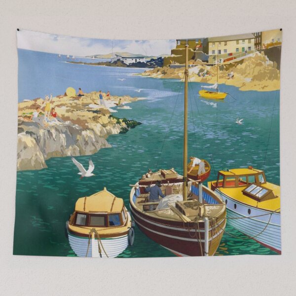 Item preview, Vintage Bangor Northern Ireland Travel Poster designed and sold by CJChronicles.