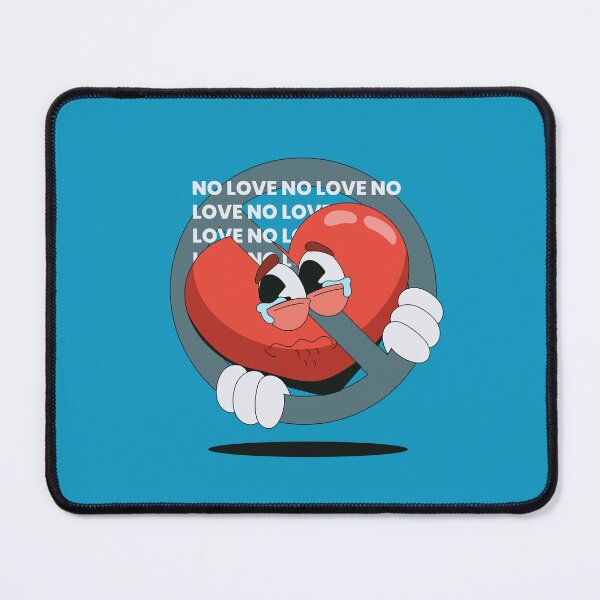 Item preview, No Love Crying Heart Retro Cartoon Broken Heart Anti Valentine Streetwear Art designed and sold by DERA RAY.
