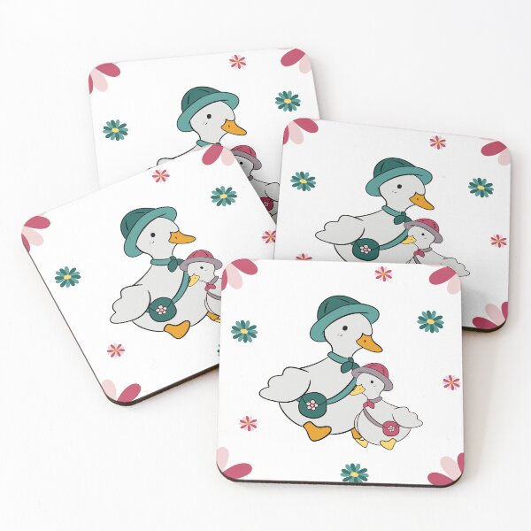 Item preview, Cute Cottagecore Ducks Family with Sun Hats and Flowers designed and sold by LYAN-STORE.