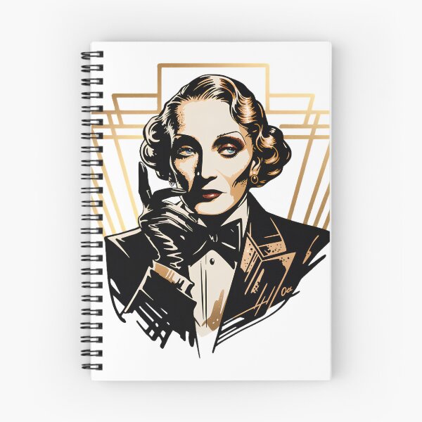 Item preview, Marlene Dietrich Art Deco Old Hollywood Glamour Portrait designed and sold by ArcticFoxStudio.