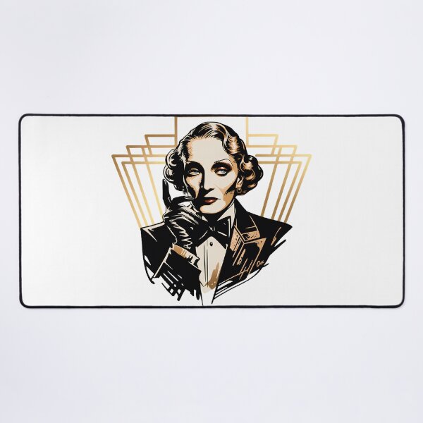 Item preview, Marlene Dietrich Art Deco Old Hollywood Glamour Portrait designed and sold by ArcticFoxStudio.