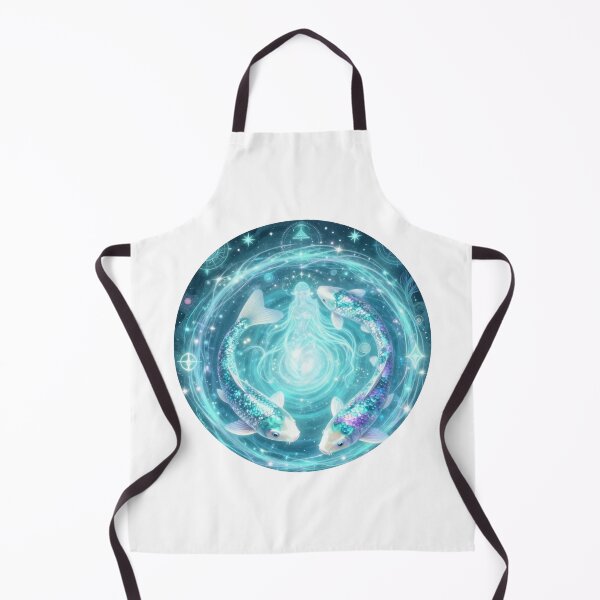 Item preview, Pisces Zodiac Aesthetic - Mystical Koi Fish and Water Goddess designed and sold by Atlasoloji.