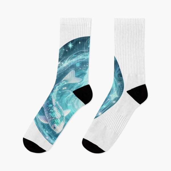 Item preview, Pisces Zodiac Aesthetic - Mystical Koi Fish and Water Goddess designed and sold by Atlasoloji.