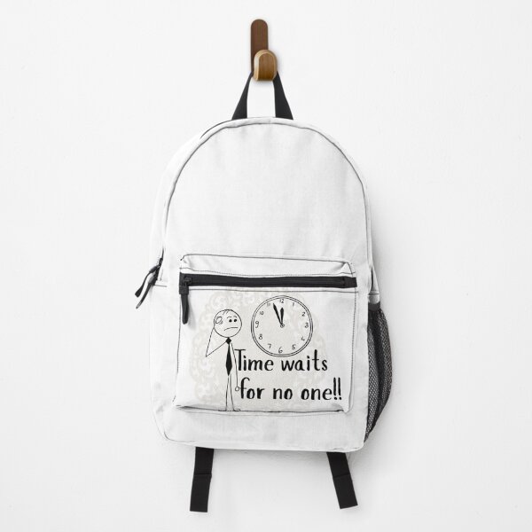 Item preview, Time Waits For No One Stick Figure quote designed and sold by Palette-Vibes.