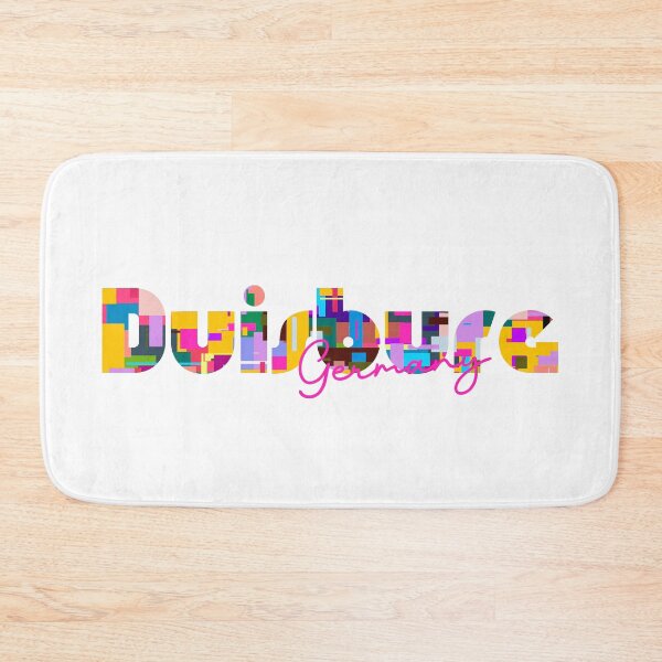 Item preview, Duisburg, Germany, Vibrant Abstract City Typography Art designed and sold by Wanderful-roads.