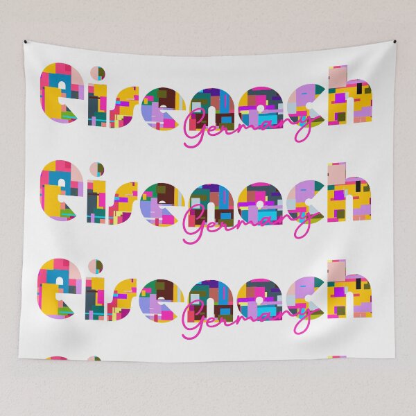 Item preview, Eisenach, Germany, Vibrant Abstract City Typography Art designed and sold by Wanderful-roads.