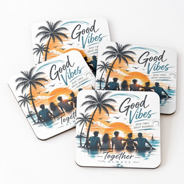 Item preview, Good Vibes Together Always – Beach Sunset Friends Reunion T-Shirt Design designed and sold by Lifehackerplus1.
