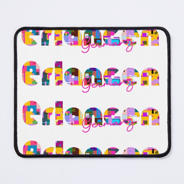 Item preview, Erlangen, Germany, Vibrant Abstract City Typography Art designed and sold by Wanderful-roads.