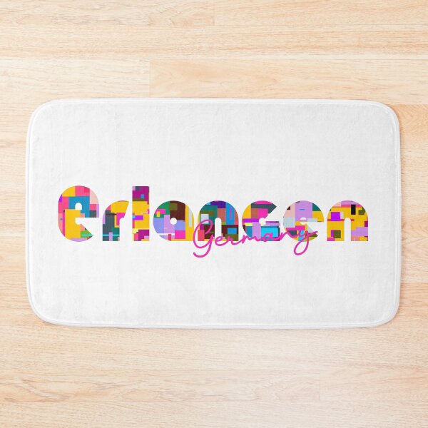Item preview, Erlangen, Germany, Vibrant Abstract City Typography Art designed and sold by Wanderful-roads.