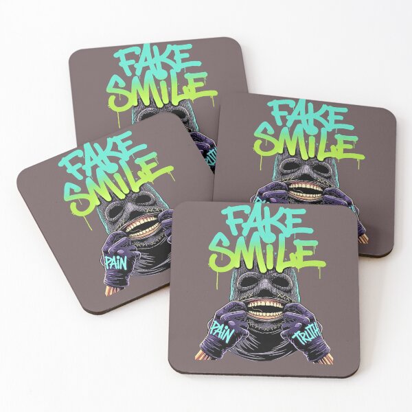 Item preview, Fake Smile - Pain & Truth Mask Dark Graffiti Streetwear Art designed and sold by PrimalBeastLab.