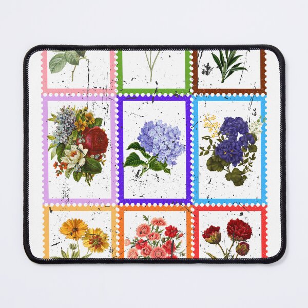 Item preview, Vintage Botanical Stamp Collection - Aesthetic Retro Flower Art designed and sold by Atlasoloji.