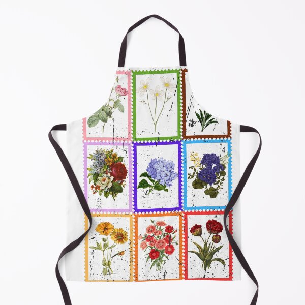 Item preview, Vintage Botanical Stamp Collection - Aesthetic Retro Flower Art designed and sold by Atlasoloji.
