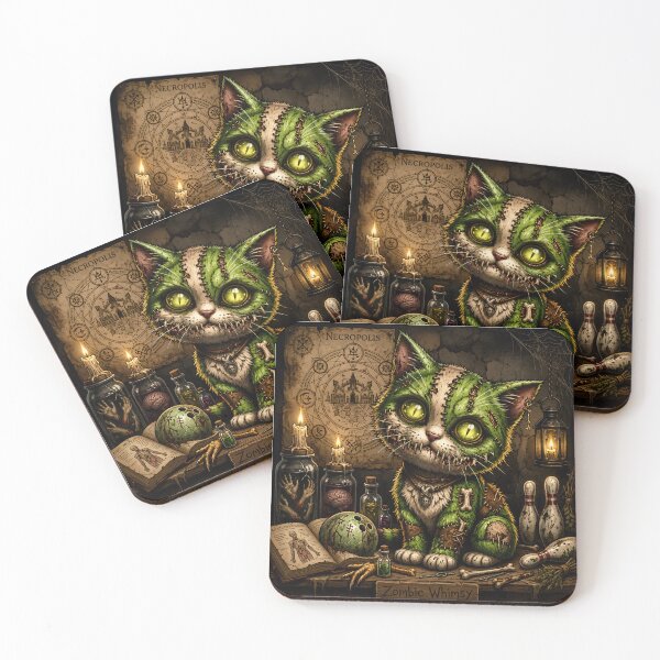 Item preview, Zombie Whimsy Cat Horror Mascot. designed and sold by HorrorInkStudio.