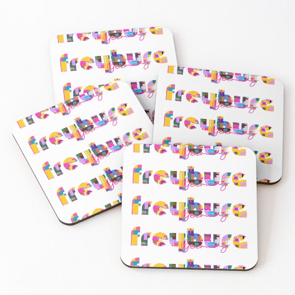 Item preview, Freyburg, Germany, Vibrant Abstract City Typography Art designed and sold by Wanderful-roads.