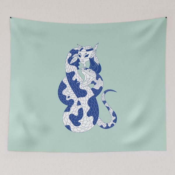 Item preview, The Snake and the Mask (blue edition) designed and sold by Juliette Lancien.