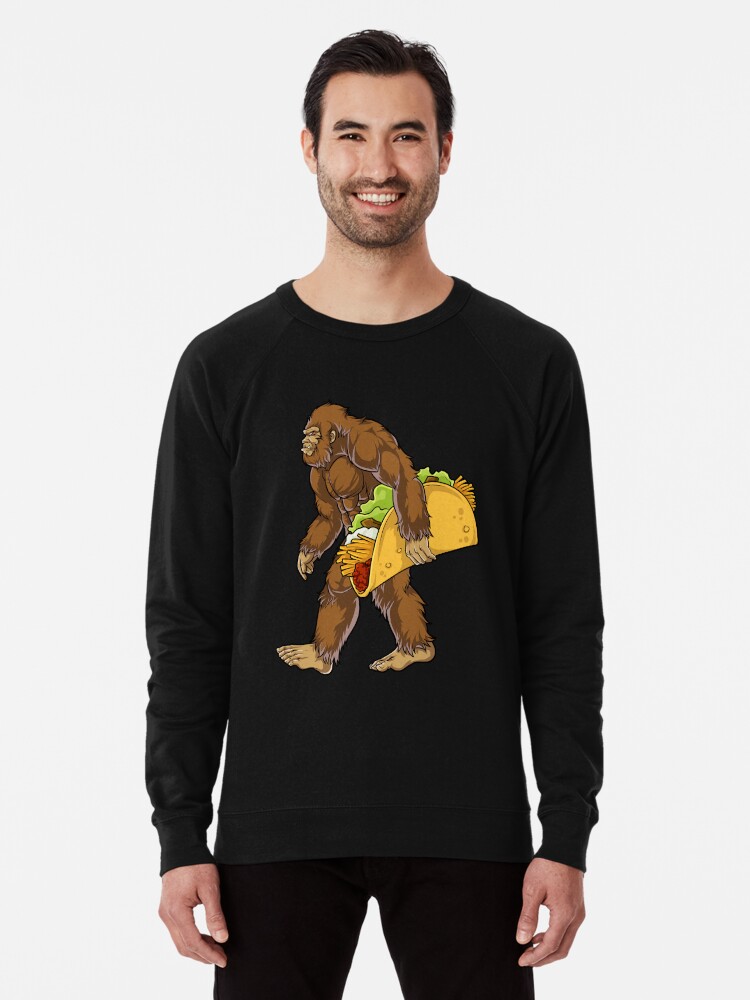 Bigfoot Sasquatch Carrying Taco T Funny Camping Gifts Tee T-Shirt