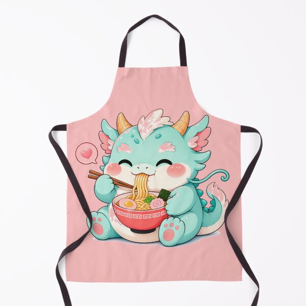 Item preview, Cute Dragon Eating Ramen Kawaii Sticker designed and sold by StickersHul.