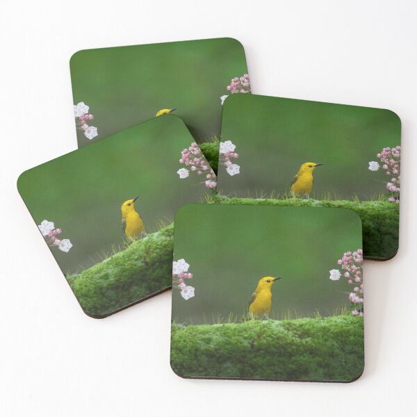 Item preview, Warbler Songbird Nature Wildlife Lover Spring Flowers Garden designed and sold by Fenrirsnikt.