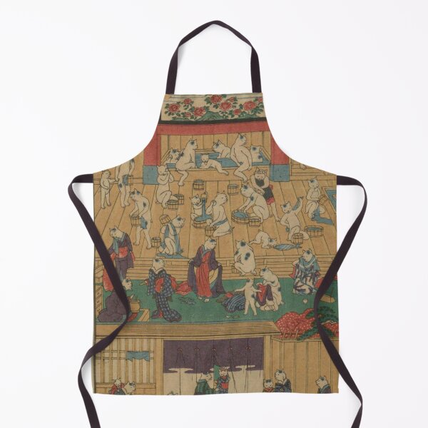 Item preview, Vintage Japanese Bathhouse Cat Ukiyo-e: Anthropomorphic Sento Cats designed and sold by vekotpu.