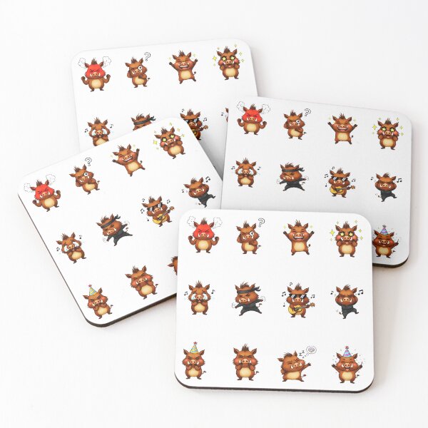 Item preview, Cute Wild Boar Character Sticker Pack Emojis designed and sold by RamyGallery.