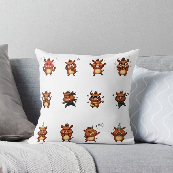 Item preview, Cute Wild Boar Character Sticker Pack Emojis designed and sold by RamyGallery.