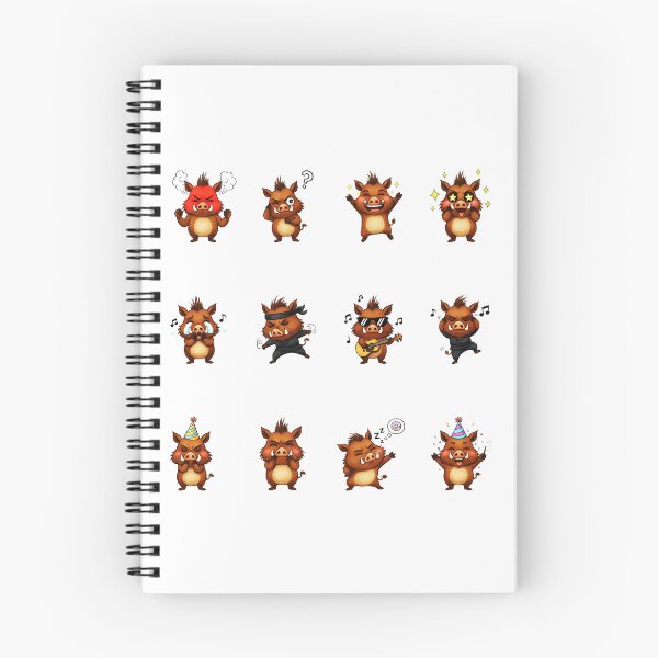 Item preview, Cute Wild Boar Character Sticker Pack Emojis designed and sold by RamyGallery.