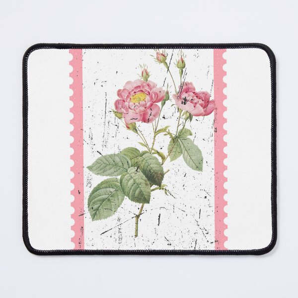 Item preview, Vintage Pink Rose Stamp - Aesthetic Floral Botanical Art designed and sold by Atlasoloji.