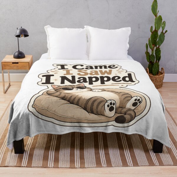 Item preview, I Came I Saw I Napped Funny Cat Design designed and sold by ArtsyExplorer.