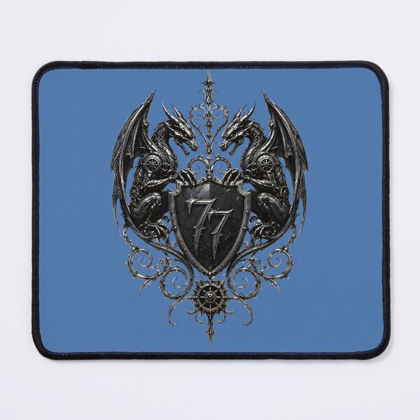 Item preview, Guardian of the Gates 77 | Gothic Steampunk Gargoyle Shield Crest Art designed and sold by Studio77-Gothic.