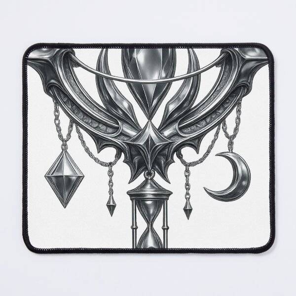 Item preview, Celestial Gothic Sigil – Moon Crystal Hourglass Dark Fantasy T-Shirt Design designed and sold by Lifehackerplus1.