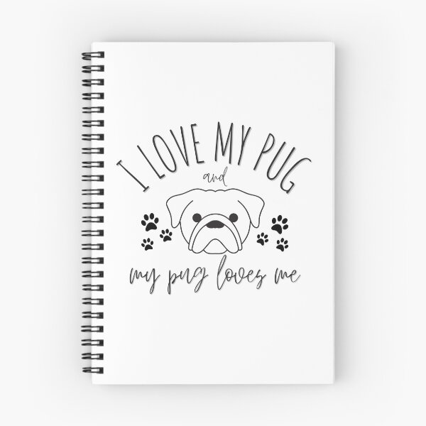 Item preview, I Love My Pug and My Pug Loves Me Cute Dog Lover Design designed and sold by DesignsVault.