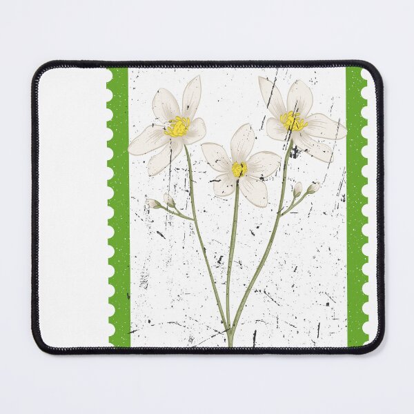 Item preview, Vintage White Wildflower Stamp - Aesthetic Botanical Flower Art designed and sold by Atlasoloji.