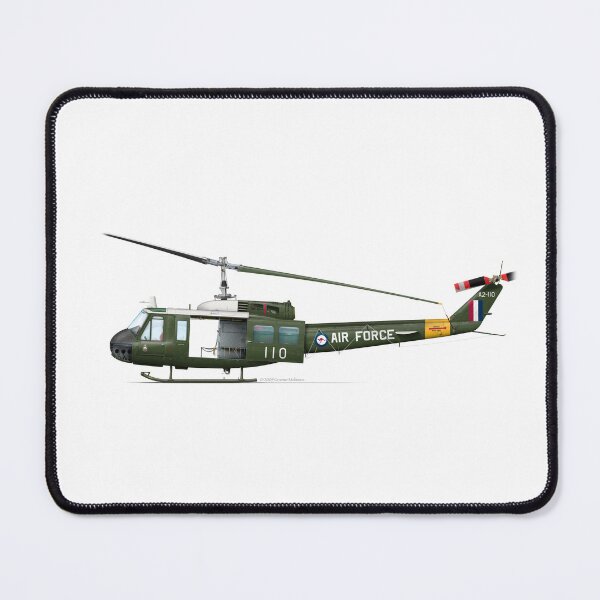 Item preview, BELL 205 - UH-1H IROQUOIS HUEY RAAF A2-110 designed and sold by Grubby Fingers Aircraft Illustration.