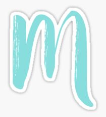 Pegatina Blue Letter M