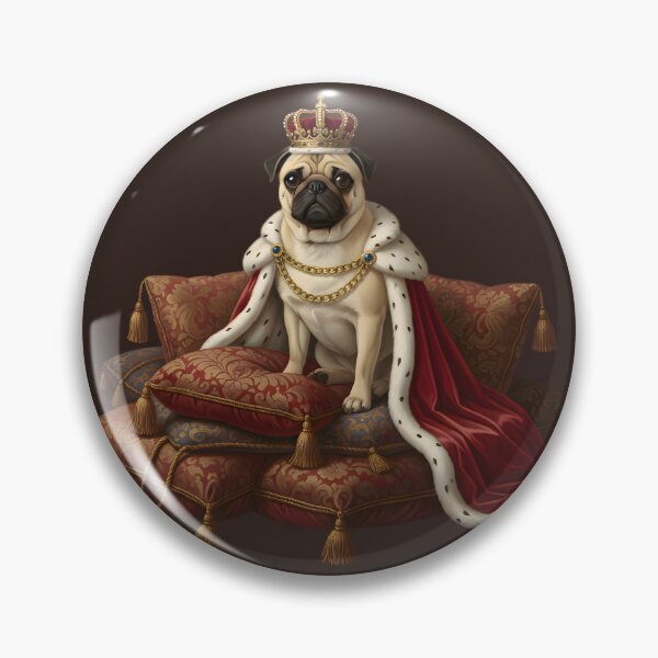 Item preview, Royal Majesty Pug King Portrait designed and sold by SillyPawsStudio.