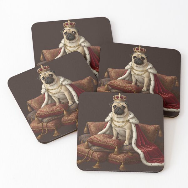 Item preview, Royal Majesty Pug King Portrait designed and sold by SillyPawsStudio.