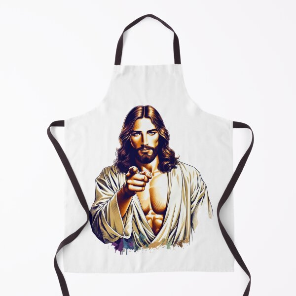 Item preview, Jesus Christ Pointing - Modern Religious Faith Art Illustration designed and sold by PrimalBeastLab.
