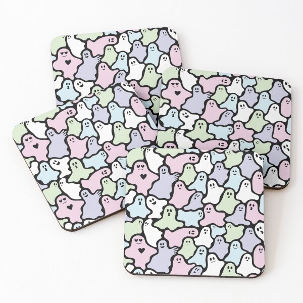 Item preview, Cute Pastel Ghost Pattern - Kawaii Spooky Halloween Aesthetic designed and sold by Rangmanch.