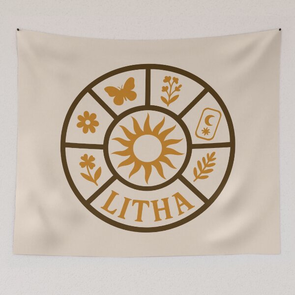Item preview, Litha Wheel Midsummer Pagan Celestial Art designed and sold by Christine Krahl.