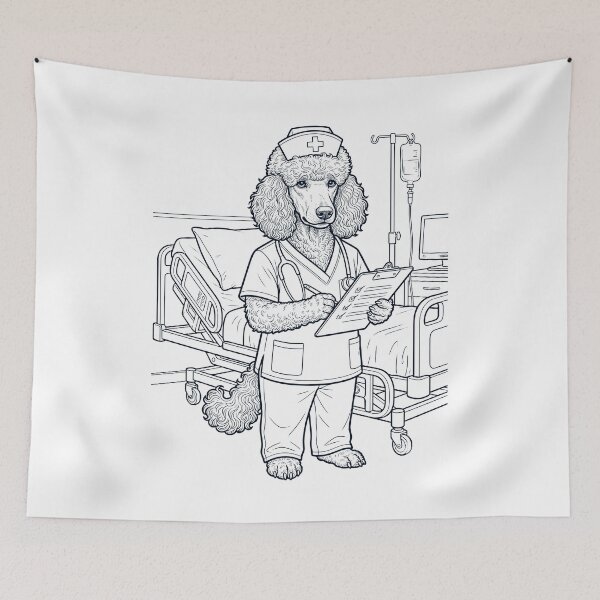 Item preview, Vintage Poodle Nurse Dog Dad Mom Lover designed and sold by TerryConnells.