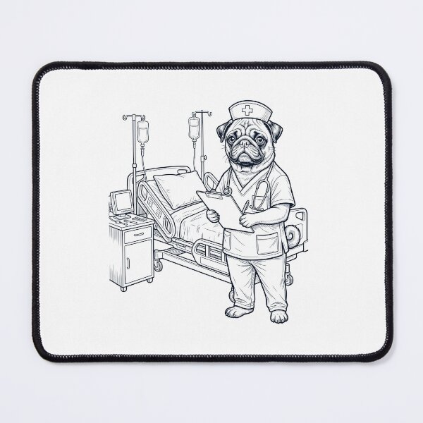 Item preview, Vintage Pug Nurse Dog Dad Mom Lover designed and sold by TerryConnells.
