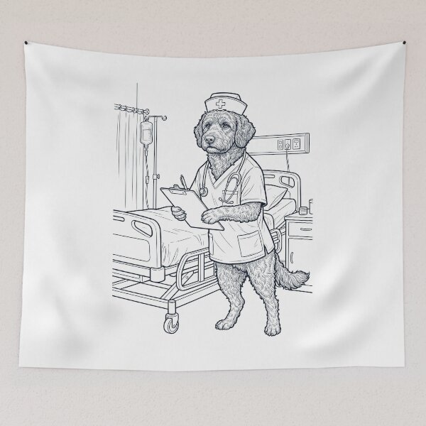Item preview, Vintage Portuguese Water Dog Nurse Dog Dad Mom Lover designed and sold by TerryConnells.