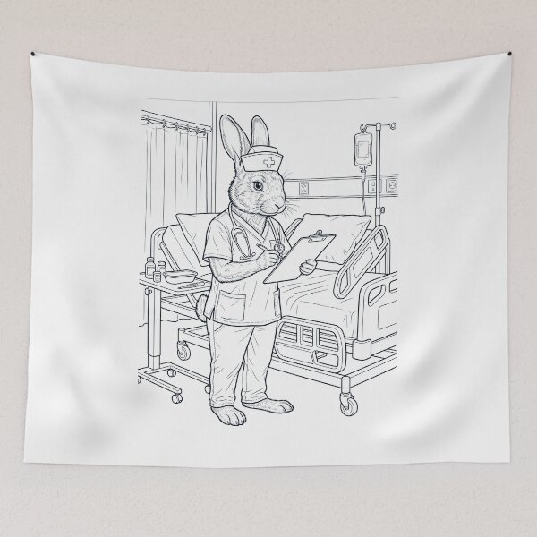 Item preview, Vintage Rabbit Nurse Animal Lover designed and sold by TerryConnells.
