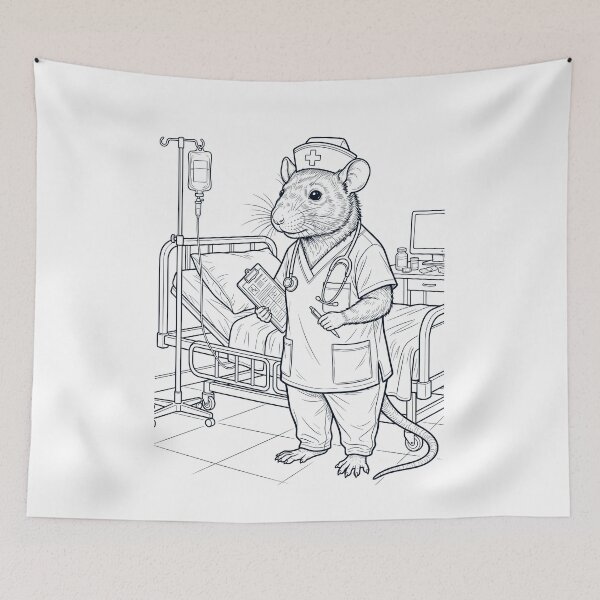 Item preview, Vintage Rat Nurse Animal Lover designed and sold by TerryConnells.