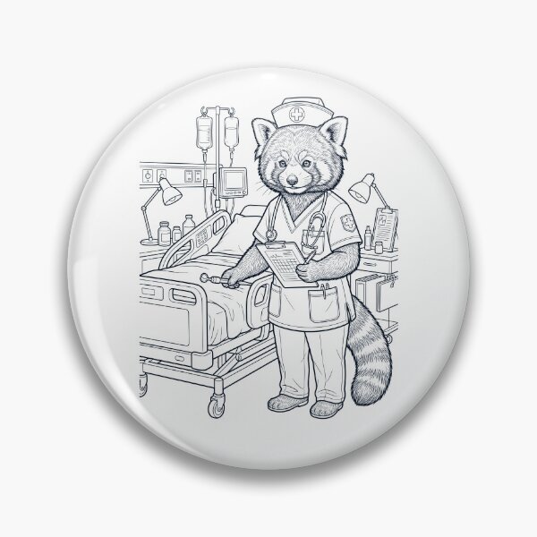 Item preview, Vintage Red Panda Nurse Animal Lover designed and sold by TerryConnells.