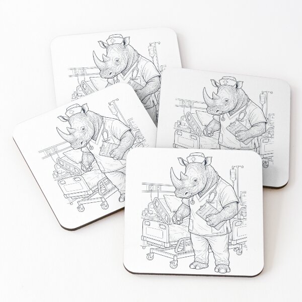 Item preview, Vintage Rhino Nurse Animal Lover designed and sold by TerryConnells.