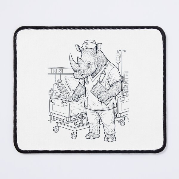 Item preview, Vintage Rhino Nurse Animal Lover designed and sold by TerryConnells.