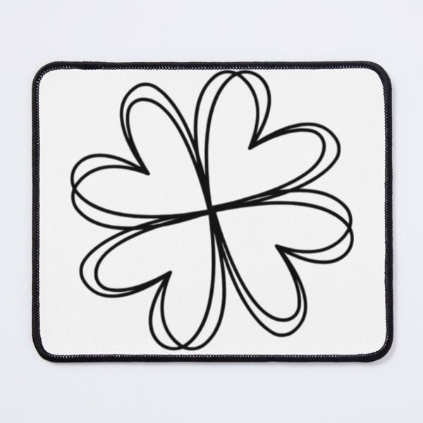Item preview, Minimalist One Line Clover Flower Art designed and sold by zelinora.