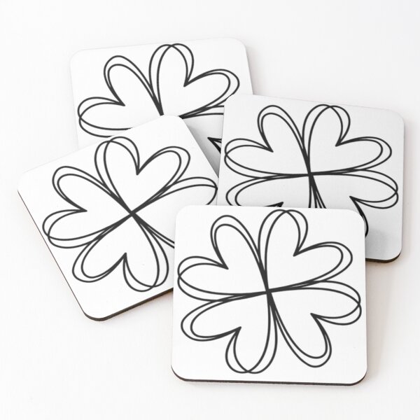 Item preview, Minimalist One Line Clover Flower Art designed and sold by zelinora.
