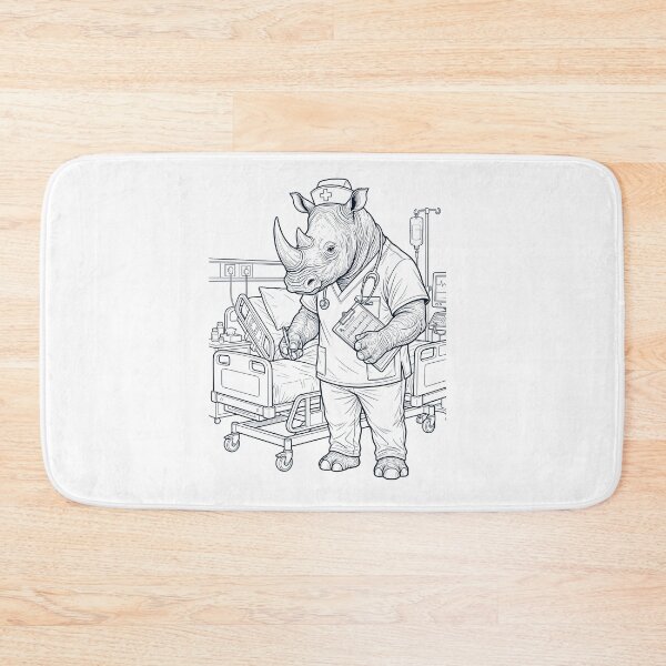 Item preview, Vintage Rhino Nurse Animal Lover designed and sold by TerryConnells.